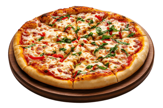 pngtree authentic italian pizza with cheese and fresh vegetable toppings png image 14714611.png